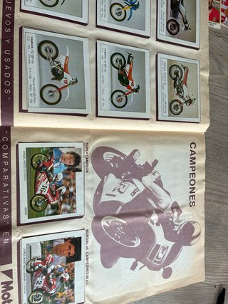 Álbum de Cromos MOTOS Motor 16 FALTAN 61 y 101