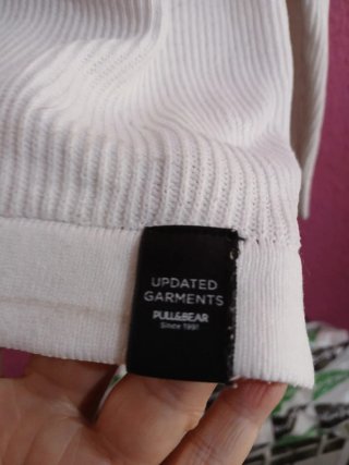 Jersey Blanco Pull&Bear Talla L Unisex