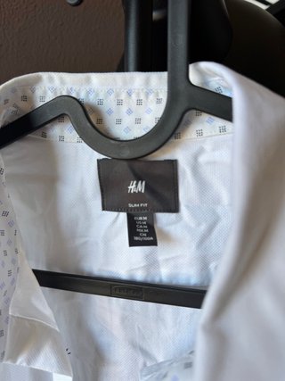 Camicia slim fit H&M uomo bianca