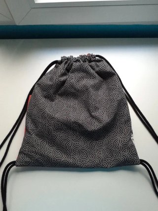 Mochila de cuerdas con estampado de gatos