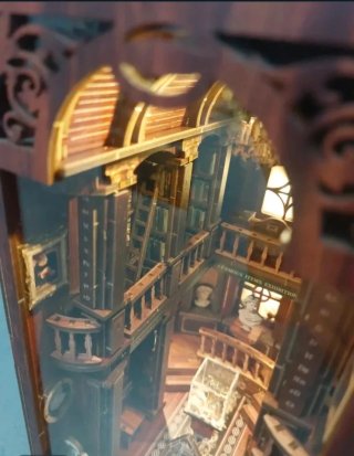 Casa de muñecas booknook soggetto libri montato