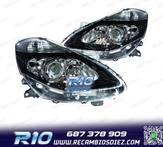 FAROS PARA RENAULT CLIO III COLLECTION 09-12 NEGRO