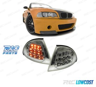 INTERMITENTES FRONTALES CROMADOS CON LED BMW E46 BERLINA 98-