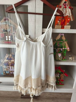 Blusón Crudo Beige/Dorado Talla S
