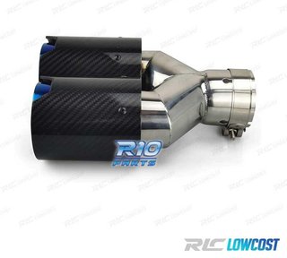 COLA ESCAPE DERECHA BMW LOOK M PERFORMANCE AZUL CARBONO