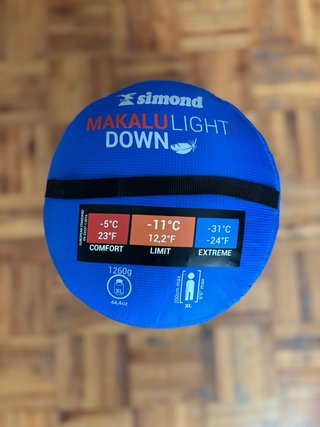Saco de dormir Makalu I -5 °C de plumón, talla XL