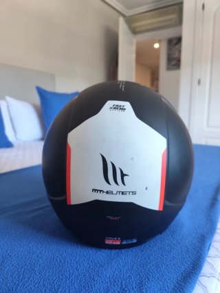 Casco Moto Scooter Negro y Rojo