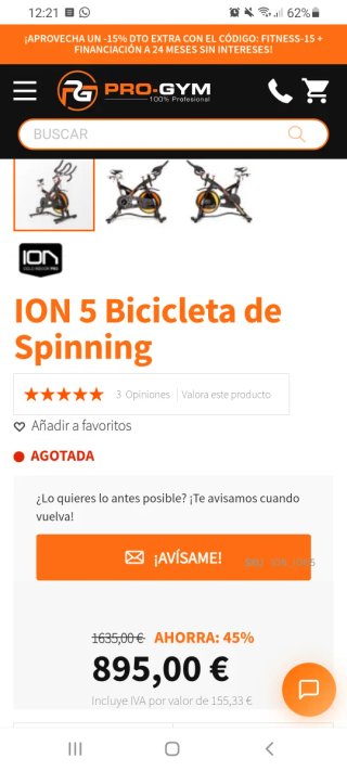 Bicicleta Estática ION 5