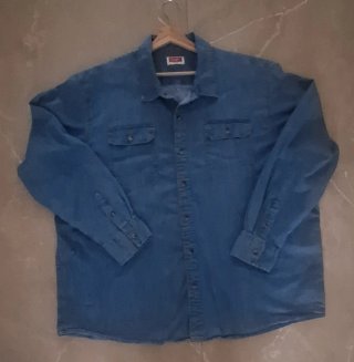 Camisa Vaquero Caballero Wrangler - Talla Grande