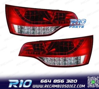 PILOTOS AUDI Q7 05-09 LED ROJO CROMO