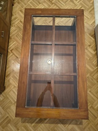 Mesa centro Banak 120x70 madera y cristal