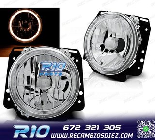FAROS OJOS ANGEL PARA VOLKSWAGEN VW GOLF II 83-91 CROMADOS
