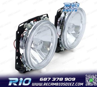 FAROS VOLKSWAGEN VW GOLF MK2 83-91 OJOS ANGEL FONDO CROMO H4
