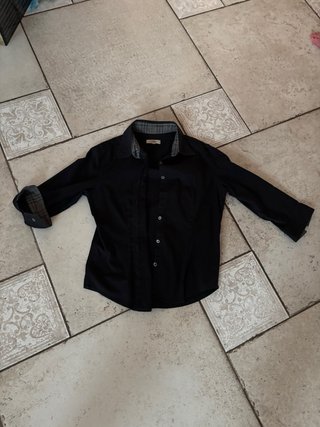 Camicia BURBERRY Nera Dettaglio Nova Check