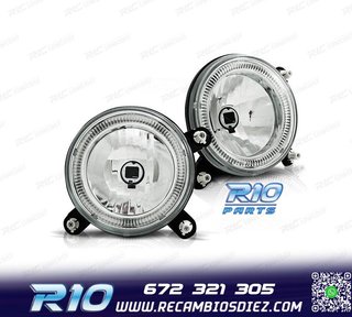 FAROS VOLKSWAGEN VW GOLF MK2 83-91 OJOS ANGEL FONDO CROMO H3