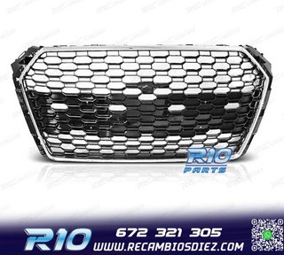 PARRILLA AUDI A4 B9 15-19 LOOK RS4 CROMADO NEGRO PDC