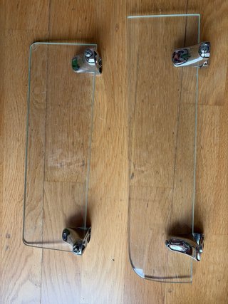 Scaffali in vetro per bagno (2 unità)