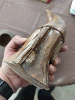 3 Figuras Madera Tallada Vintage