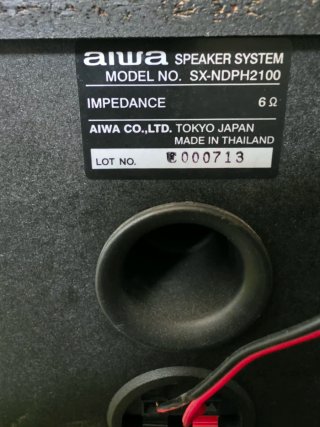 Pareja Altavoces AIWA 6 Ohm 100W Madera
