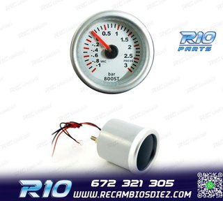 RELOJ PRESIÓN TURBO FONDO BLANCO ILUMINADO