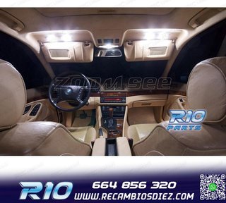KIT 19 BOMBILLAS LED INTERIOR BMW E39 5 SERIE SEDAN 520I 535