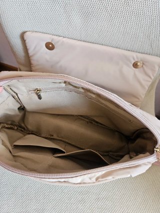 Bolso bandolera acolchado rosa palo