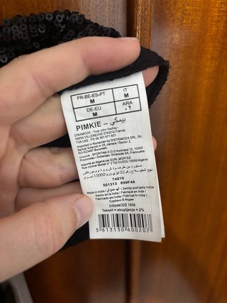 Top lentejuelas negro tirantes