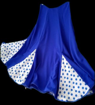 Falda flamenca infantil azul y blanco