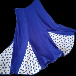 Falda flamenca infantil azul y blanco