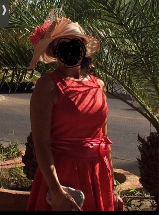 Tocado estilo pamela hecho a mano