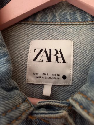 Vestido vaquero largo Zara con cinturón Talla S