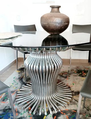 Mesa comedorvintage Gastone Rinaldi Italia años 70