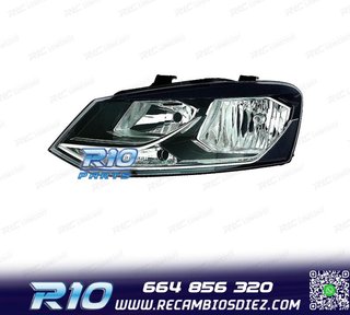 FARO IZQ PARA VOLKSWAGEN VW POLO 14-17 FONDO NEGRO