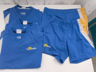 Conjunto La Salle camisetas y calzonas Talla 6