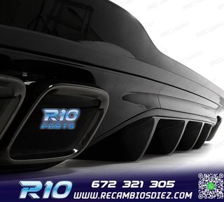 DIFUSOR MERCEDES W206 AMG 21- LOOK C63 + COLAS ESCAPE NEGRO