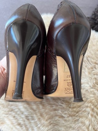 Zapatos de piel Fluxá efecto envejecido T.37