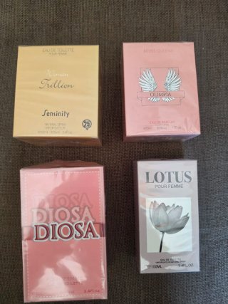 Lote 4 Perfumes Mujer: Trillion, Olimpia, Diosa, L