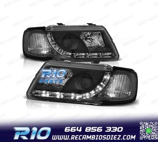 FAROS AUDI A3 8L 96-00 LUZ DIURNA FONDO NEGRO
