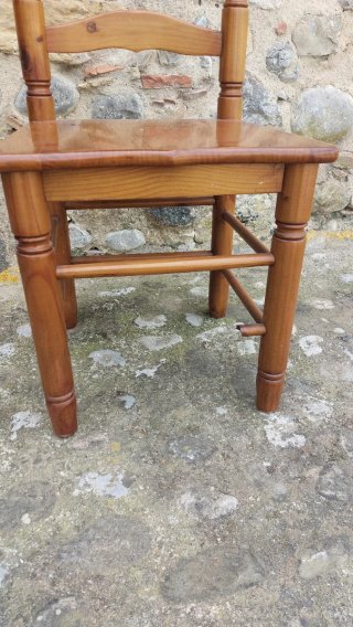 Juego 6 sillas de madera