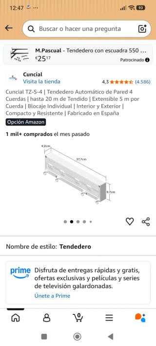 Tendedero Extensible TZS4 Blanco