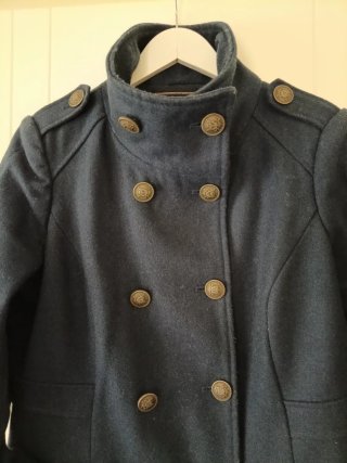 Abrigo azul marino talla L