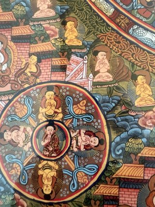 Thangka budista de Nepal