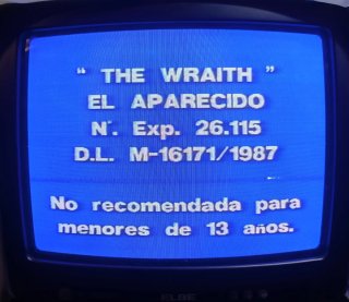 THE WRAITH : El Aparecido. VHS (Primera Edición)