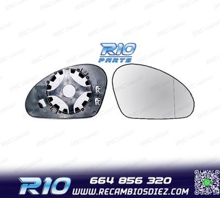 CRISTAL ESPEJO BASE DERECHO SEAT ALTEA 04-09 CONVEXO TERMICO