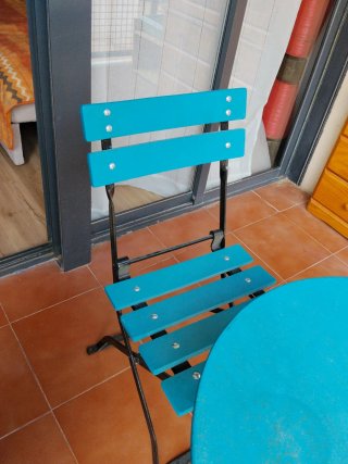 Conjunto Mesa y Sillas Jardín Azul