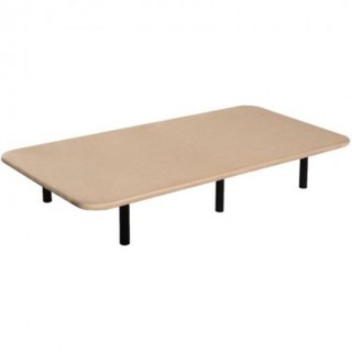 Base tapizada 135x190 beige/negra