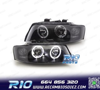 FAROS AUDI A4 B6 00-04 OJOS ANGEL CCFL FONDO NEGRO