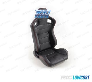 ASIENTO DEPORTIVO CARBONO SEMI BAQUET LOOK RS NEGRO