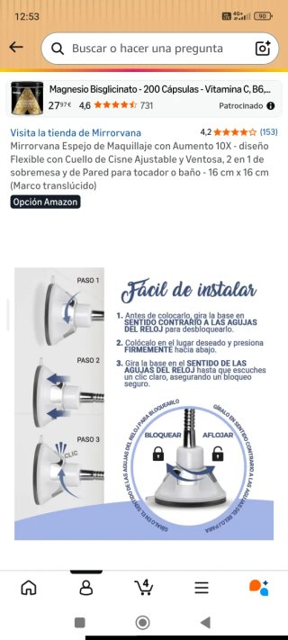 Espejo Aumento Mirrorvana Flexible 10x