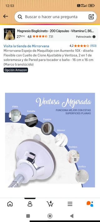 Espejo Aumento Mirrorvana Flexible 10x